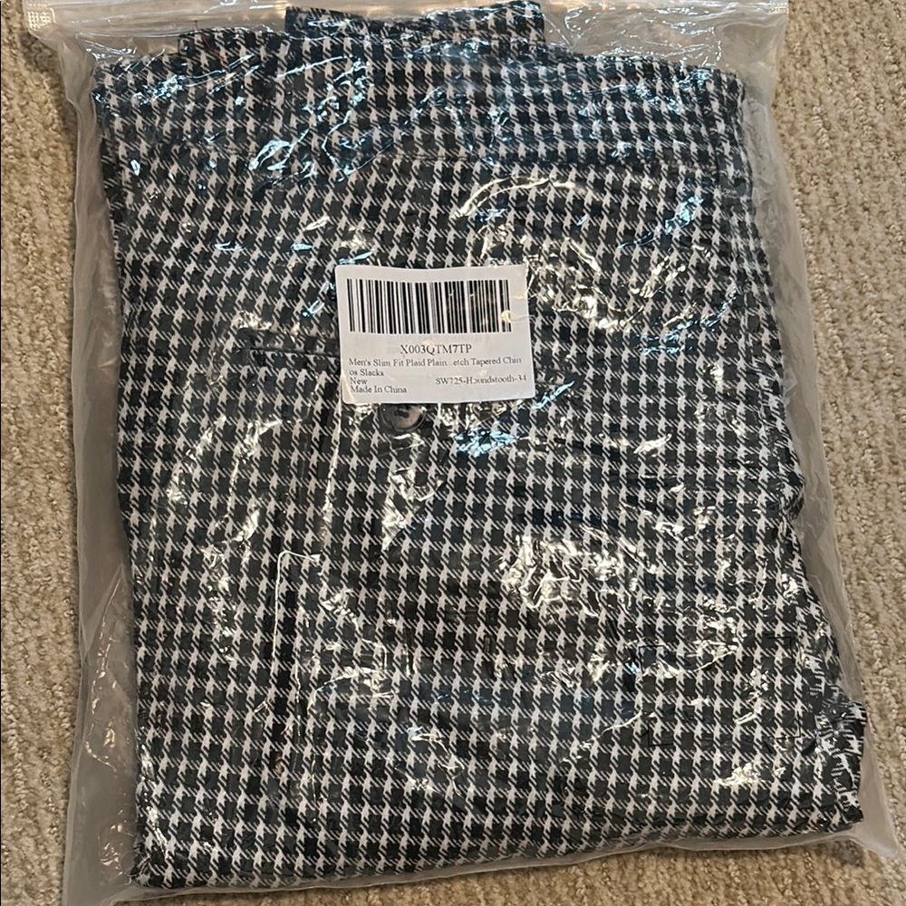 Black and White Houndstooth Pants